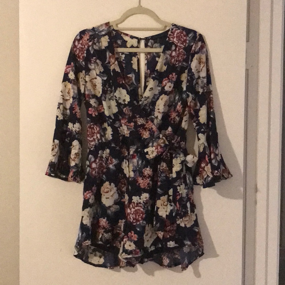 Gorgeous navy floral romper